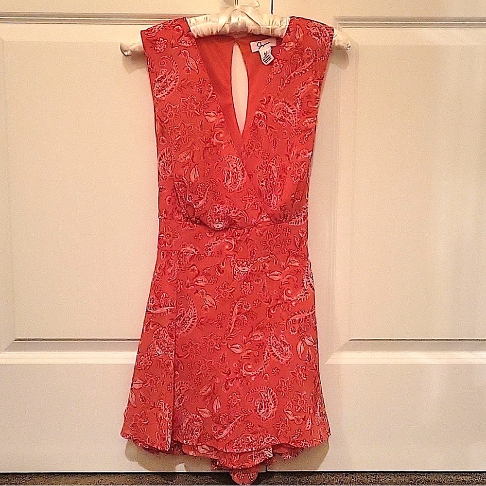 Japna Paisley Dress/Romper V-cut Built in Shorts Size XL